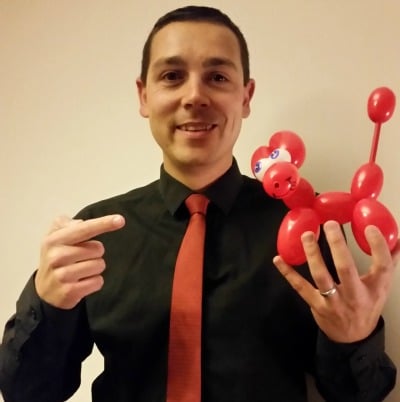Nick Twist magician and balloon artist