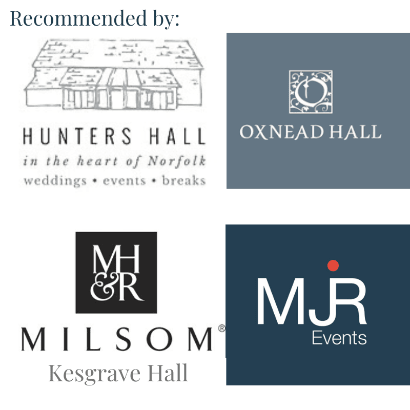 Recommended by hunters hall, oxnead hall, kesgrave hall