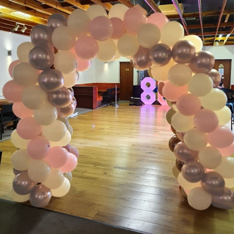 Balloon arch at party